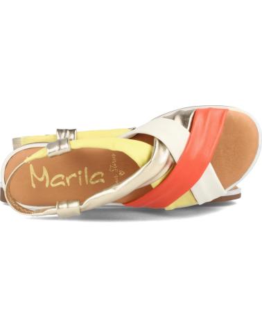 Sandálias MARILA  de Mulher SANDALIAS PARA MUJER PLANAS EN PIEL CLEMENCIA MULTI  NARANJA
