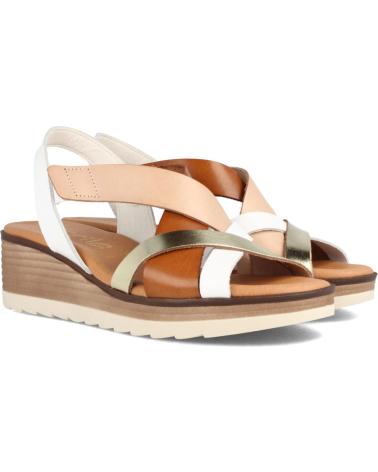 Sandálias MARILA  de Mulher SANDALIA PARA MUJER CON CUNA MEDIA EN PIEL CELESTE MULTIBLAN  BLANCO