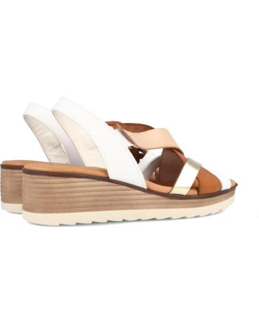 Sandálias MARILA  de Mulher SANDALIA PARA MUJER CON CUNA MEDIA EN PIEL CELESTE MULTIBLAN  BLANCO