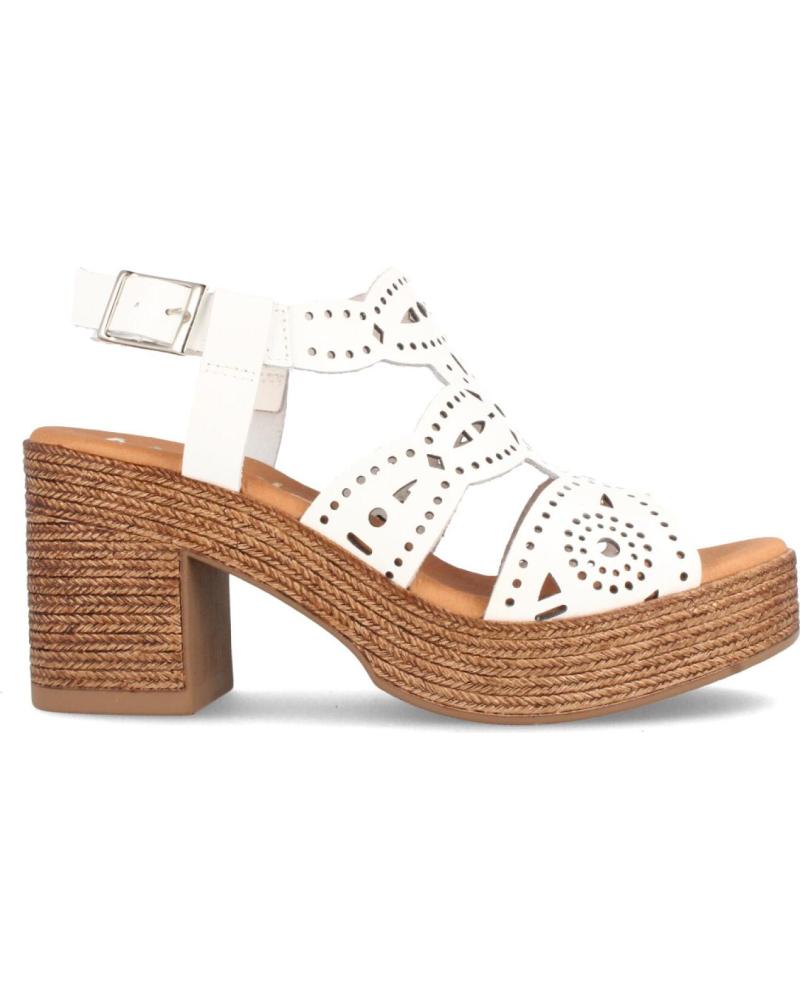 Sandálias MARILA  de Mulher SANDALIAS PARA MUJER CON TACON Y PLATAFORMA EN PIEL BEGA BLA  BLANCO