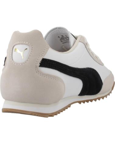 SAPATILHAS PUMA CASUAL BRANCAS COM DETALHE PRETO E SOLA DE BORRACHA 2