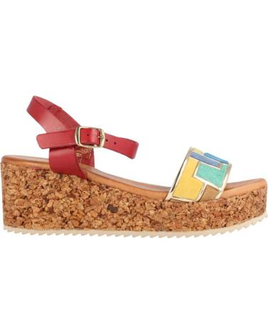 Sandálias MARILA  de Mulher SANDALIAS CUNA MEDIA ESTILO CON DISENO TETRIS EN COLOR  ROJO