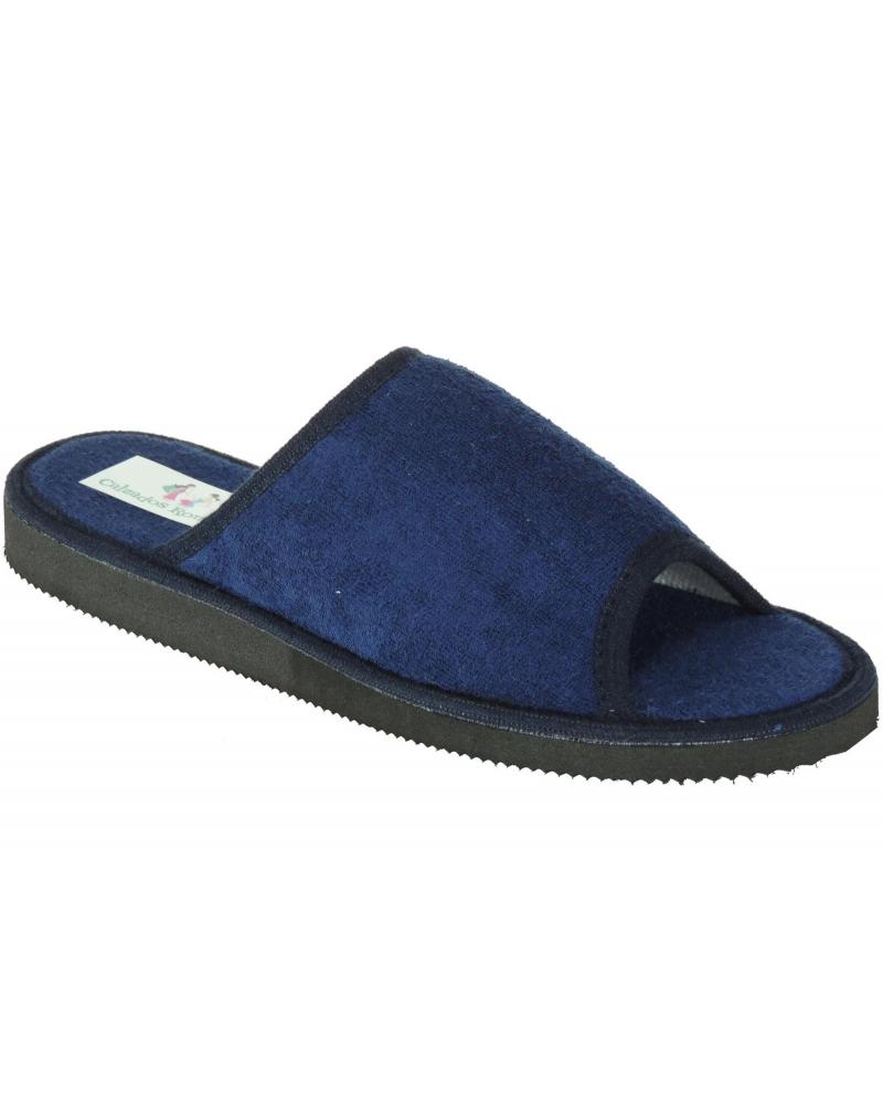 Calzado de casa de Hombre  ZAPATILLA CHANCLA CASA TOALLA PUNTA ABIERTA MARINO