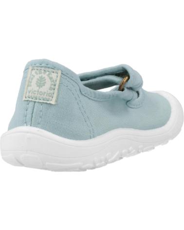 VICTORIA BAREFOOT CANVAS MARY JANES WITH VELCRO AQUA GREEN MANZANA