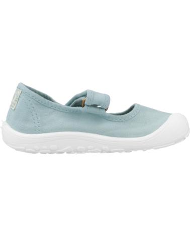 VICTORIA BAREFOOT CANVAS MARY JANES WITH VELCRO AQUA GREEN MANZANA