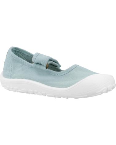 VICTORIA BAREFOOT CANVAS MARY JANES WITH VELCRO AQUA GREEN MANZANA