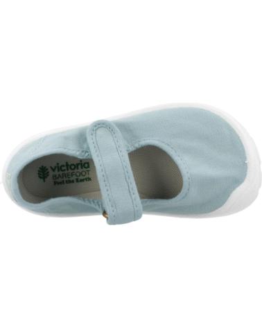 VICTORIA BAREFOOT CANVAS MARY JANES WITH VELCRO AQUA GREEN MANZANA