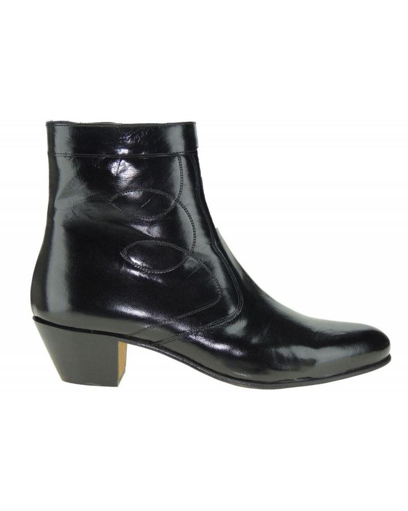 Botines OTRAS MARCAS  de Hombre BOTIN TACON CUBANO Y PIEL CAPRINA  NEGRO 5CM