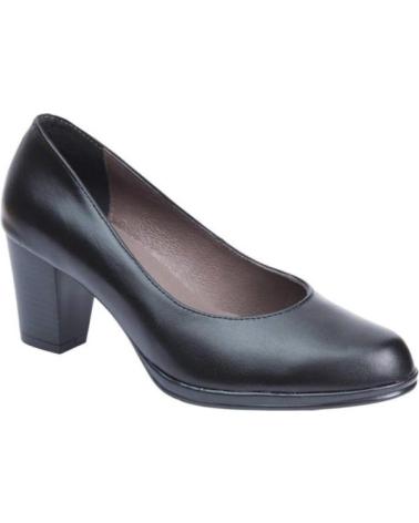 Zapatos MAXI CONFORT  de Mujer - ZAPATO ANCHO PIEL CORTE SALON TACON  NEGRO