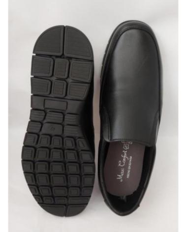 Man shoes MAXI CONFORT ZAPATO CABALLERO PIEL CON ELASTICOS  NEGRO