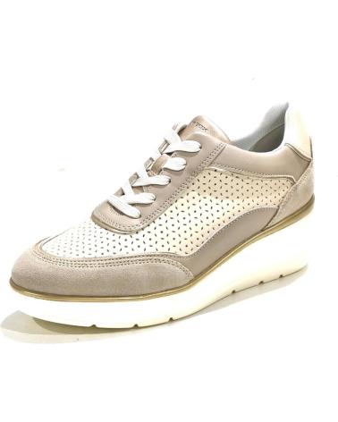 Sportschuhe GEOX  für Damen ZAPATO CASUAL DE PIEL CON CUNA DE GOMA  BEIG TAUPE