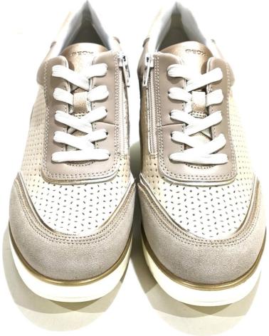 Sportschuhe GEOX  für Damen ZAPATO CASUAL DE PIEL CON CUNA DE GOMA  BEIG TAUPE