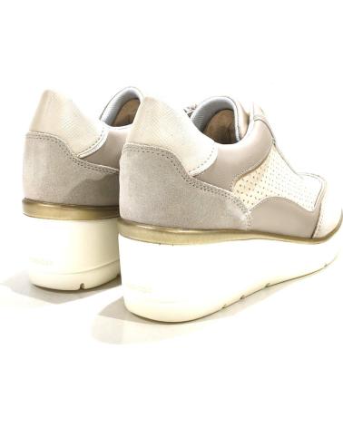 Sportschuhe GEOX  für Damen ZAPATO CASUAL DE PIEL CON CUNA DE GOMA  BEIG TAUPE