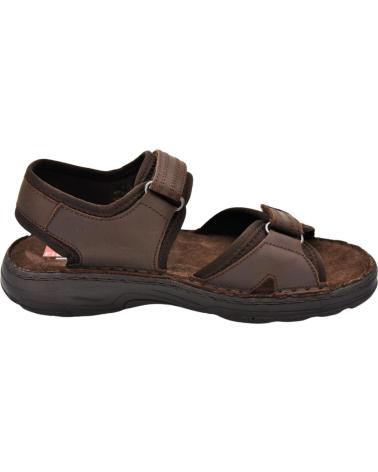 Man Sandals FLUCHOS - SANDALIAS DE PIEL PARA HOMBRE PLANTILLA ACOLCHAD  MARRON NEGRO
