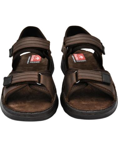 Man Sandals FLUCHOS - SANDALIAS DE PIEL PARA HOMBRE PLANTILLA ACOLCHAD  MARRON NEGRO