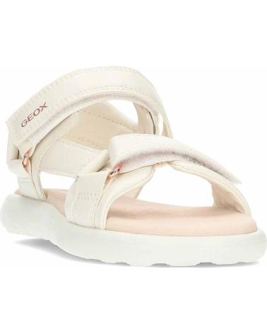 girl Sandals GEOX J55MSC 000BC J SANDAL PUFFYPOP  C1058 LT IVORY