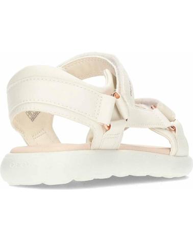 girl Sandals GEOX J55MSC 000BC J SANDAL PUFFYPOP  C1058 LT IVORY