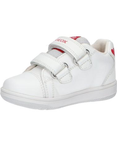 girl Trainers GEOX B251HA 00085 B NEW FLICK  C1001 WHITE