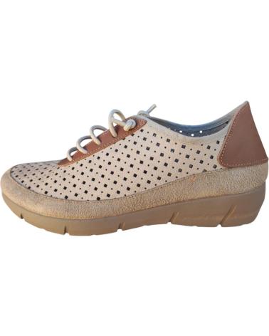 Zapatos CUQUE  de Mujer ZAPATO COMODO EN PIEL CORDON ELASTICO Y PLANTILLA EXTRAIBLE  MARRóN
