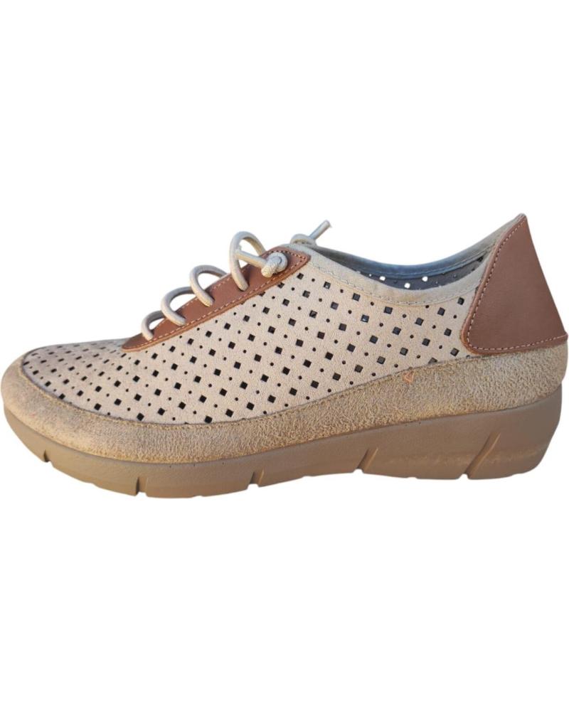 Schuhe CUQUE  für Damen ZAPATO COMODO EN PIEL CORDON ELASTICO Y PLANTILLA EXTRAIBLE  MARRóN