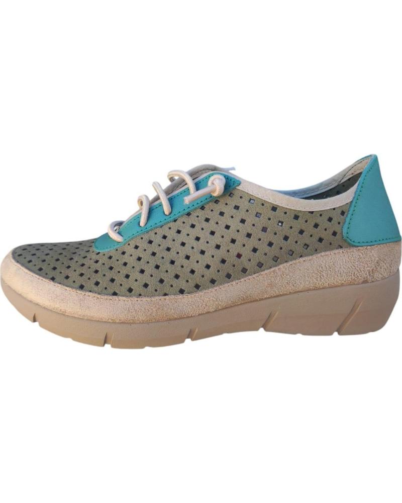 Schuhe CUQUE  für Damen ZAPATO COMODO EN PIEL CORDON ELASTICO Y PLANTILLA EXTRAIBLE  MARRóN