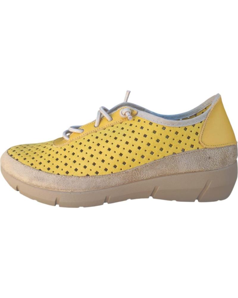 Zapatos CUQUE  de Mujer ZAPATO COMODO EN PIEL CORDON ELASTICO Y PLANTILLA EXTRAIBLE  AMARILLO