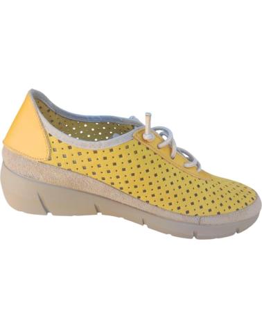 Zapatos CUQUE  de Mujer ZAPATO COMODO EN PIEL CORDON ELASTICO Y PLANTILLA EXTRAIBLE  AMARILLO