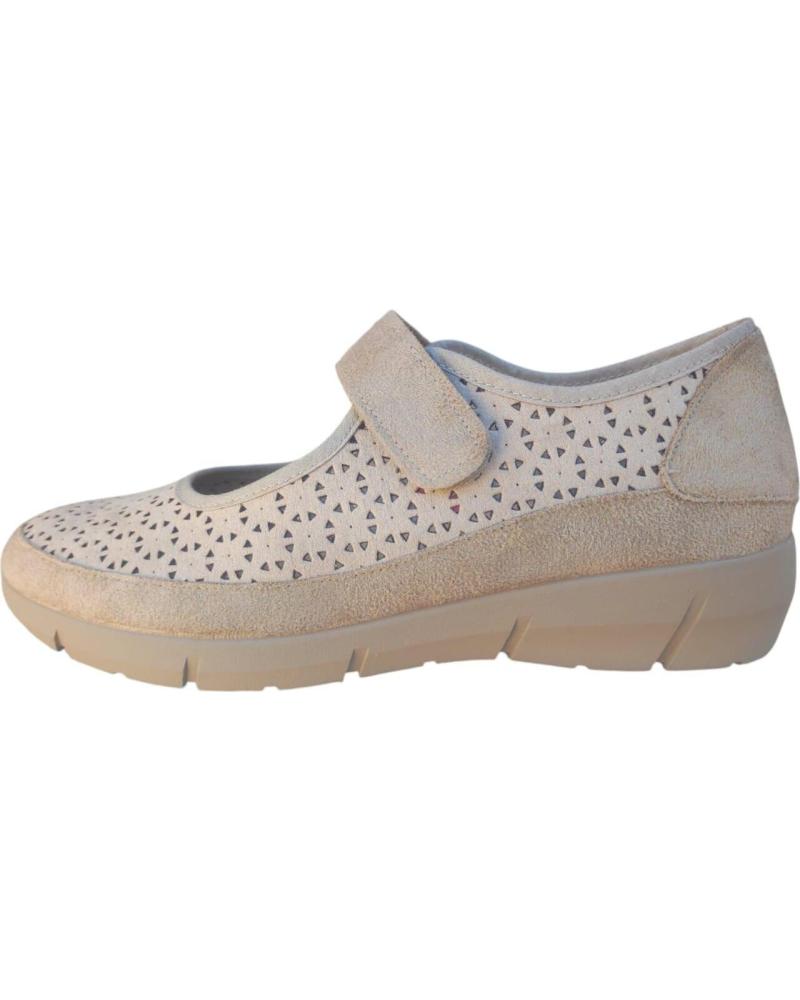 Woman shoes CUQUE MERCEDITAS COMODAS EN PIEL VELCRO Y PLANTILLA EXTRAIBLE  MARRóN