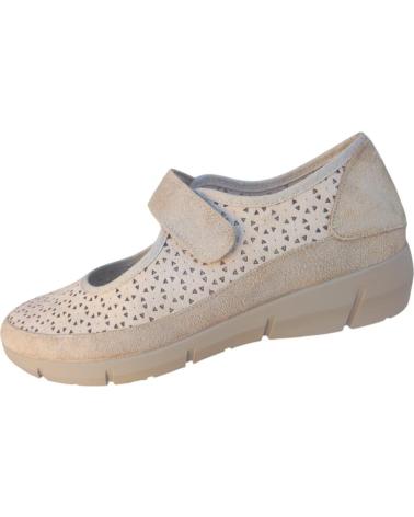 Woman shoes CUQUE MERCEDITAS COMODAS EN PIEL VELCRO Y PLANTILLA EXTRAIBLE  MARRóN