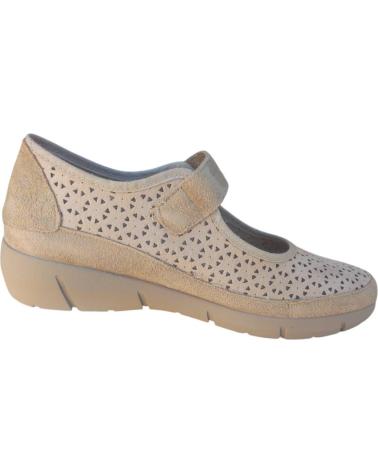 Woman shoes CUQUE MERCEDITAS COMODAS EN PIEL VELCRO Y PLANTILLA EXTRAIBLE  MARRóN