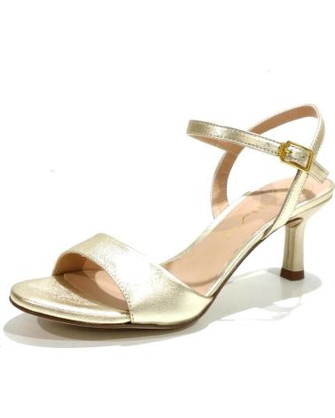 Sandalen UNISA  für Damen SANDALIA VESTIR DE PIEL CON TACON Y PLATAFORMA  PLATINO