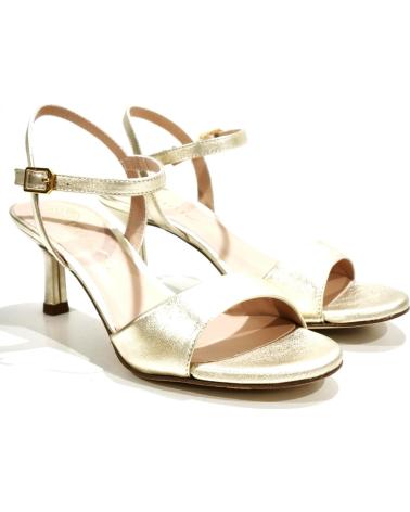 Sandalen UNISA  für Damen SANDALIA VESTIR DE PIEL CON TACON Y PLATAFORMA  PLATINO