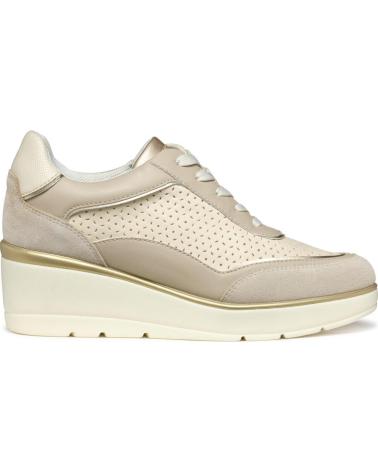 Sportschuhe GEOX  für Damen ZAPATO CASUAL DE PIEL CON CUNA DE GOMA  BEIG TAUPE