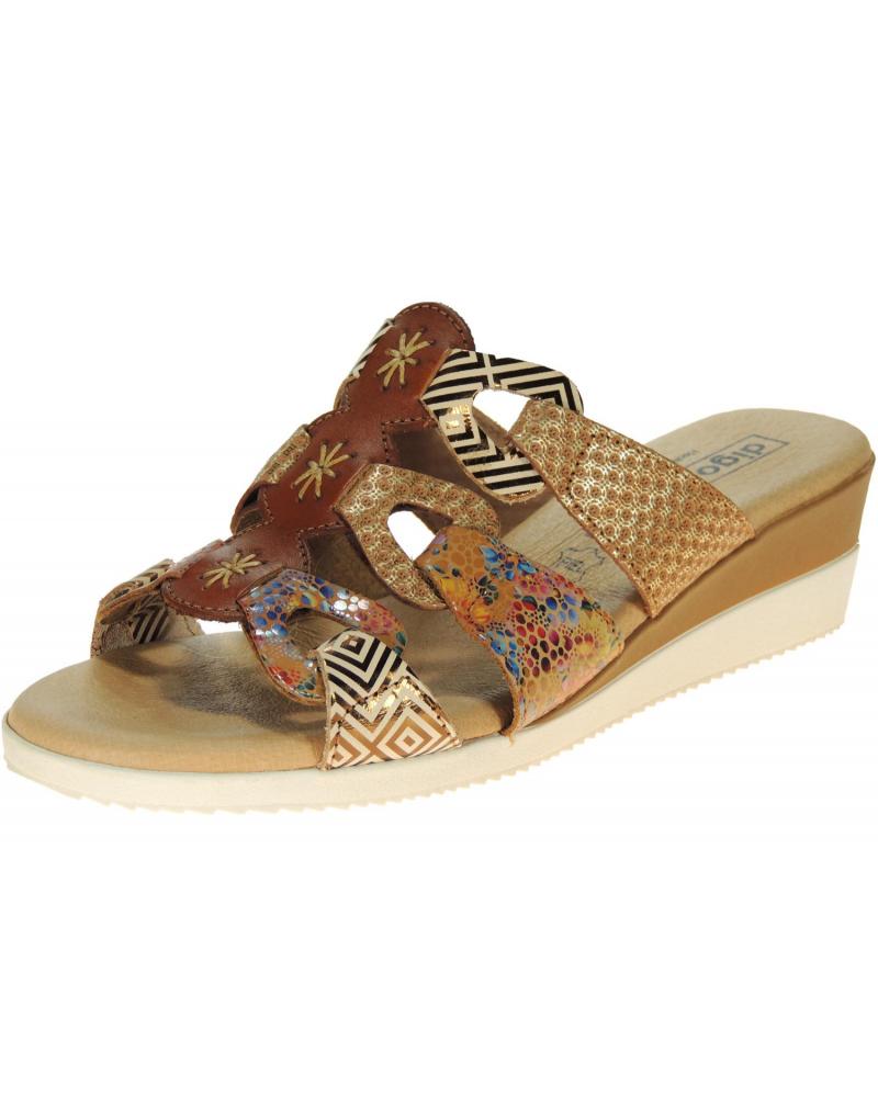 Sandali De Mujer DIGO DIGO SANDALIA PIEL COLORES METALIZADOS PLANTA GEL CUERO