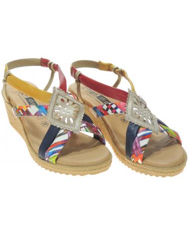 Sandales pour Femme DIGO DIGO SANDALIA CUNA PISO GEL NATURAL Y COMBI 13