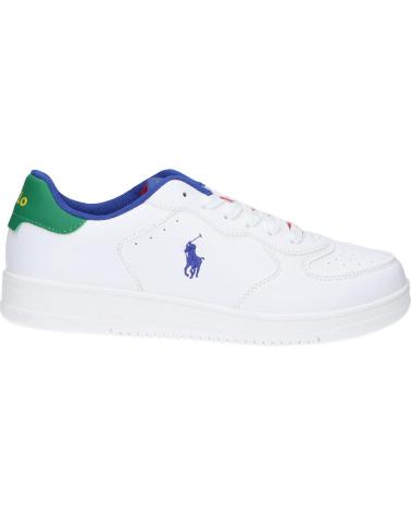 Woman and girl and boy Trainers POLO RALPH LAUREN RL02436101 MASTERS COURT  J-WHITE - ROYAL - MULTI TUMBLED