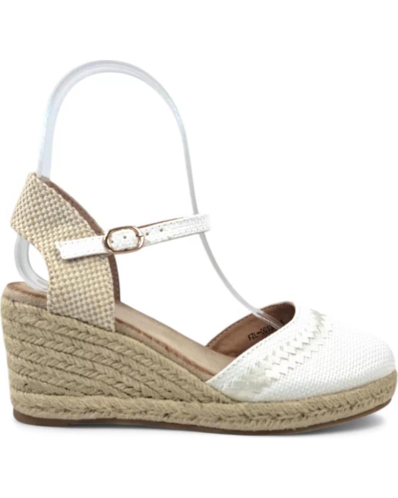 Sandales TIMBOS  pour Femme SANDALIA CUNA ESPARTO NOVIA 131141  BLANCO