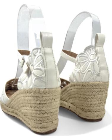 Sandales TIMBOS  pour Femme SANDALIA CUNA ESPARTO NOVIA 131140  BLANCO