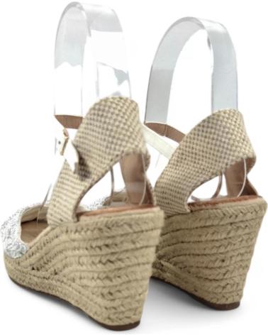 Sandales TIMBOS  pour Femme SANDALIA CUNA ESPARTO NOVIA 131139  BLANCO