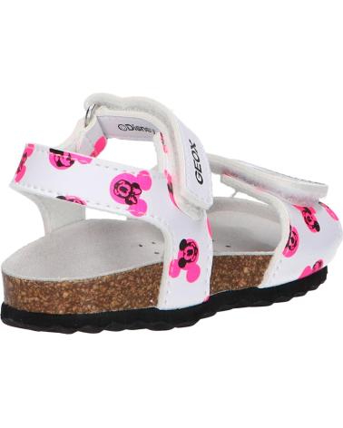 Sandálias GEOX  de Menina B452RB 000BC B SANDAL CHALKI WHITE-FLUOFUCHSIA  C1441
