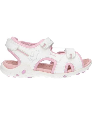 Sandálias GEOX  de Menina J35GRD 05415 J SANDAL WHINBERRY G C0406 WHITE-PINK  BLANCO