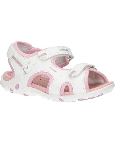 Sandálias GEOX  de Menina J35GRD 05415 J SANDAL WHINBERRY G C0406 WHITE-PINK  BLANCO