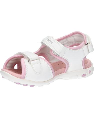 Sandálias GEOX  de Menina J35GRD 05415 J SANDAL WHINBERRY G C0406 WHITE-PINK  BLANCO