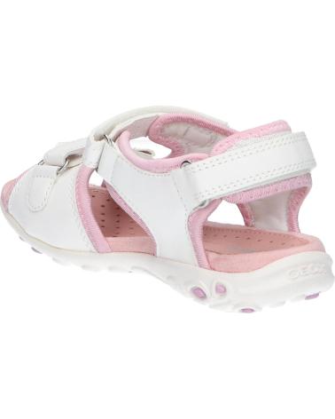 Sandálias GEOX  de Menina J35GRD 05415 J SANDAL WHINBERRY G C0406 WHITE-PINK  BLANCO