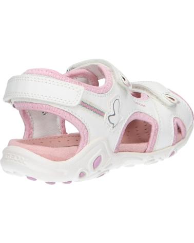 Sandálias GEOX  de Menina J35GRD 05415 J SANDAL WHINBERRY G C0406 WHITE-PINK  BLANCO