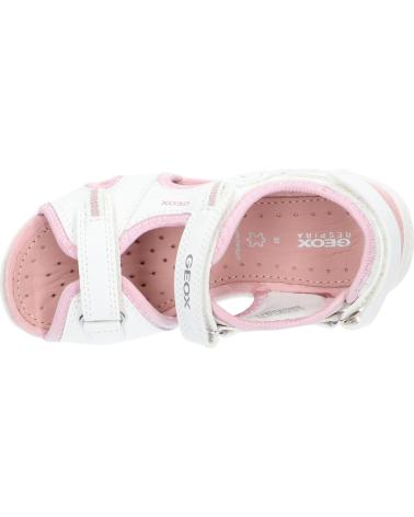 Sandálias GEOX  de Menina J35GRD 05415 J SANDAL WHINBERRY G C0406 WHITE-PINK  BLANCO