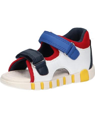 boy Sandals GEOX B555PB 0BC14 B SANDAL IUPIDOO B  C0293 WHITE-ROYAL