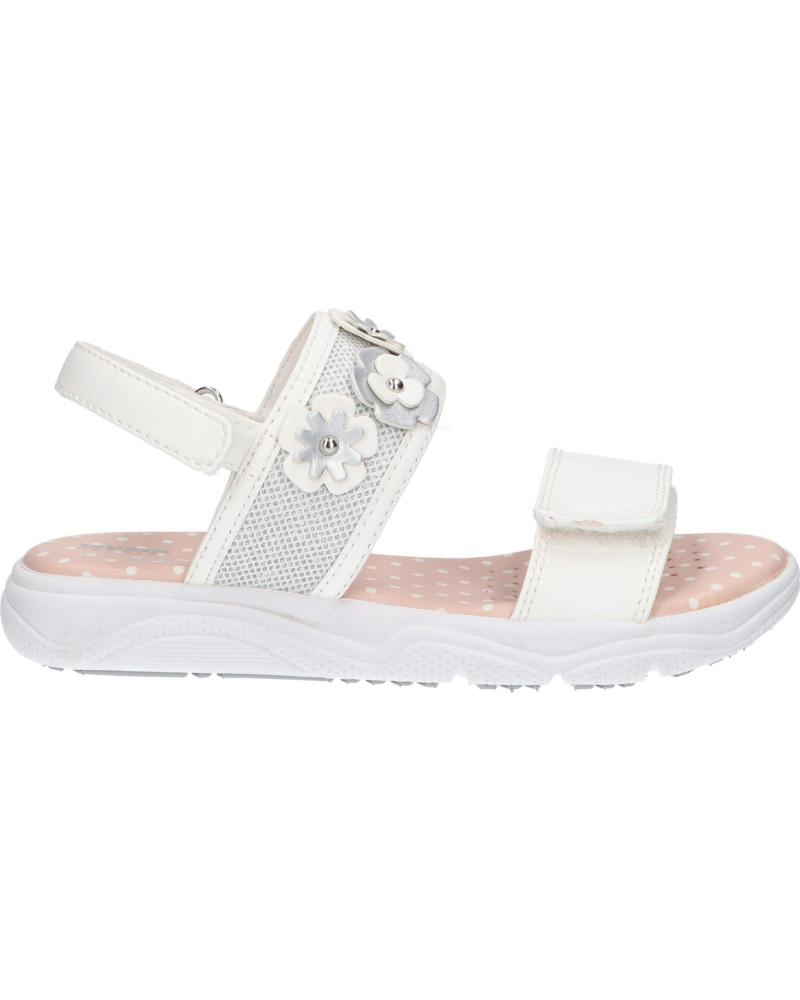 Sandalen für Mädchen GEOX J15DUI 0BCEW J SANDAL DEAPHNE GIR C1000 WHITE BLANCO