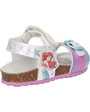 Sandálias de Menina GEOX  J358MA 000NF J ADRIEL C1044 WHITE-AQUAMARINE MULTICOLOR