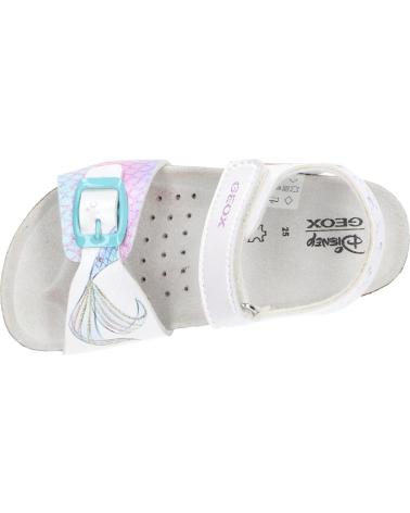 Sandálias de Menina GEOX  J358MA 000NF J ADRIEL C1044 WHITE-AQUAMARINE MULTICOLOR